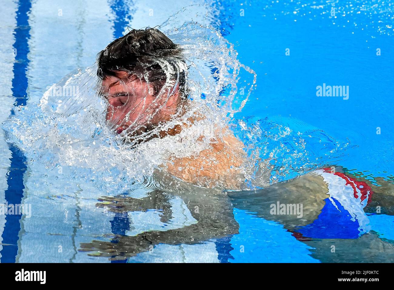 BOUYER Jules FRA3m Sprungbrett Herren Vorläufiges Tauchen FINA 19. Weltmeisterschaft Budapest 2022 Budapest, Duna Arena 27/06/22 Foto Andrea Staccioli / Deepbluemedia / Insidefoto Stockfoto