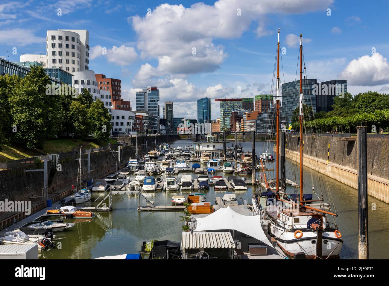 Handelshafen, Medienhafen, Düsseldorf, Nordrhein-Westfalen, Deutschland, Europa Stockfoto