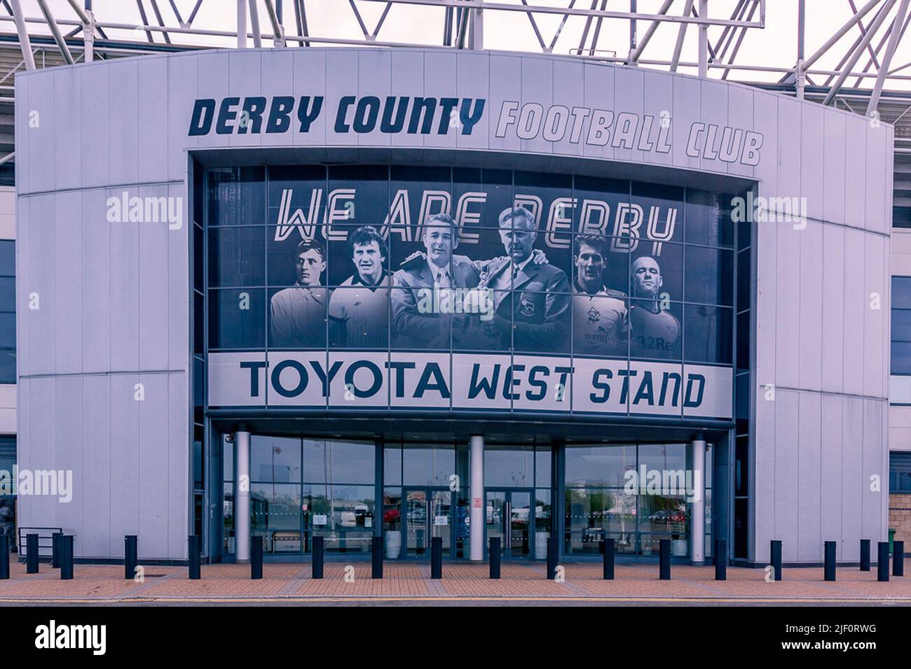 Derby, Derby, Derbyshire, Großbritannien, 10/05/2022: Pride Park Stadium, Heimstadion des Derby County Football Club Stockfoto