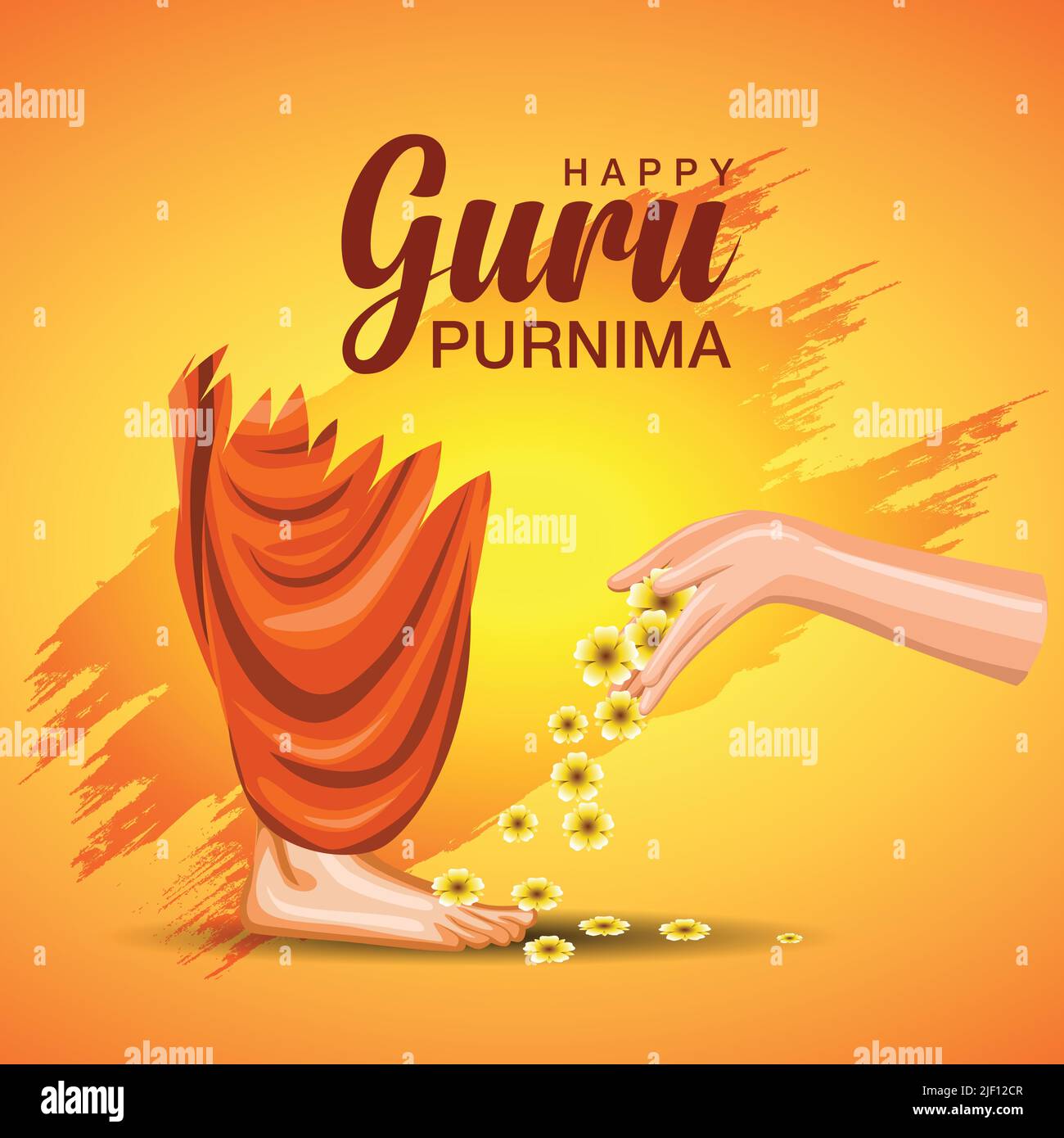 Kreativer Vektor Illustration zum Tag der Ehren von Guru Purnima. Stock Vektor