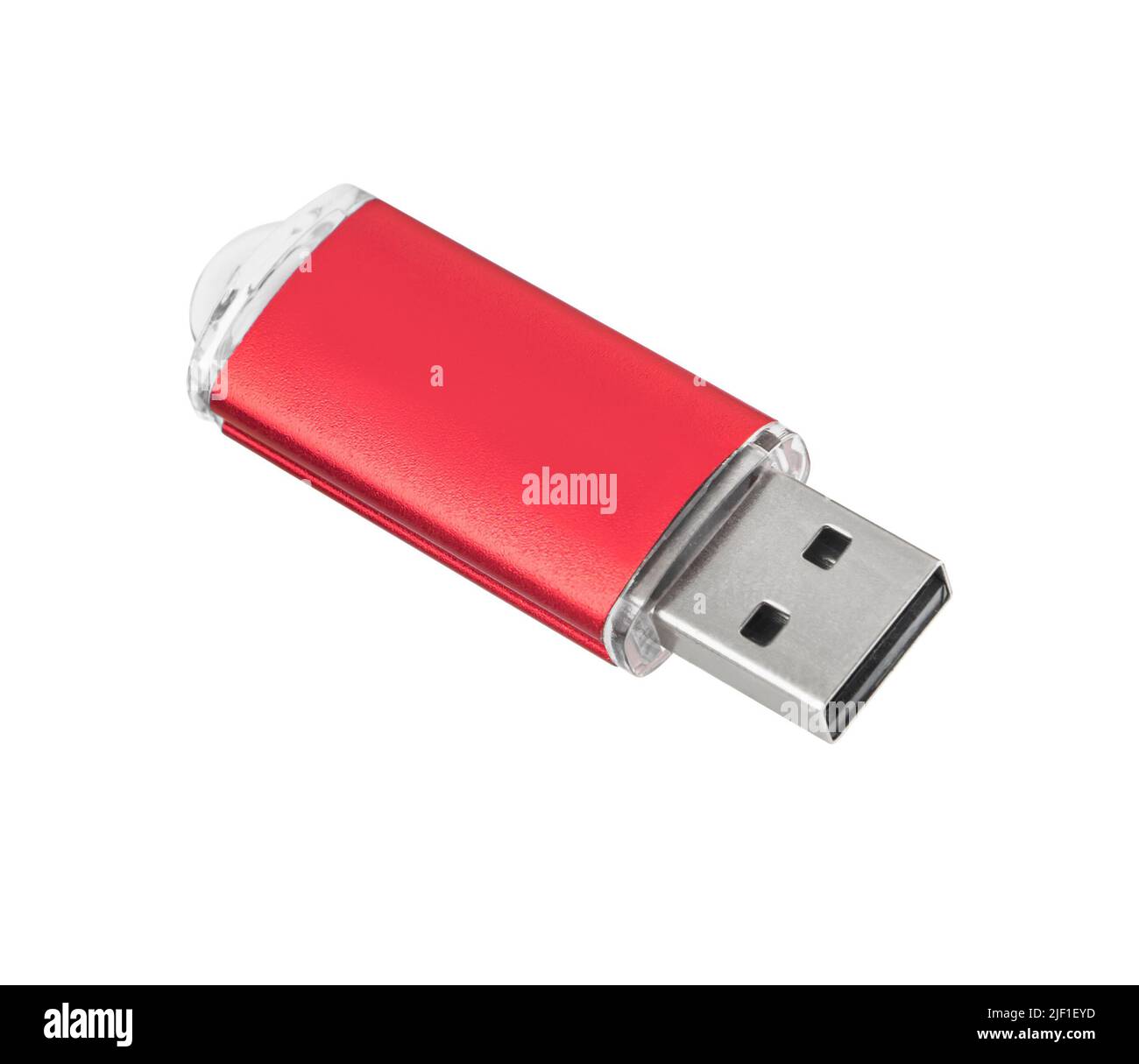 USB-Flash-Laufwerk, Flash-Speicher auf weißem Hintergrund Stockfoto
