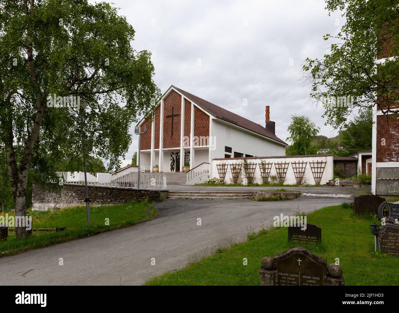 Die Friedenskapelle in Narvik, die zur Erinnerung an die tragischen Verluste der Schlacht von Narvik errichtet wurde. Stockfoto