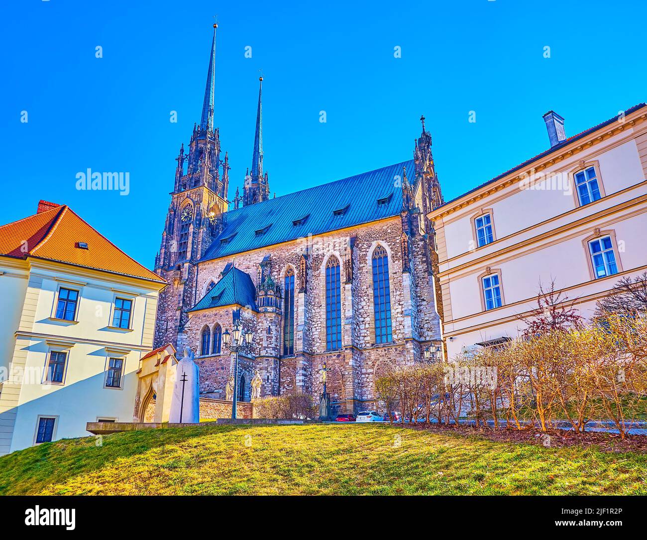 Kathedrale St. Peter und Paul im Herzen von Brünn, Tschechische Republik Stockfoto