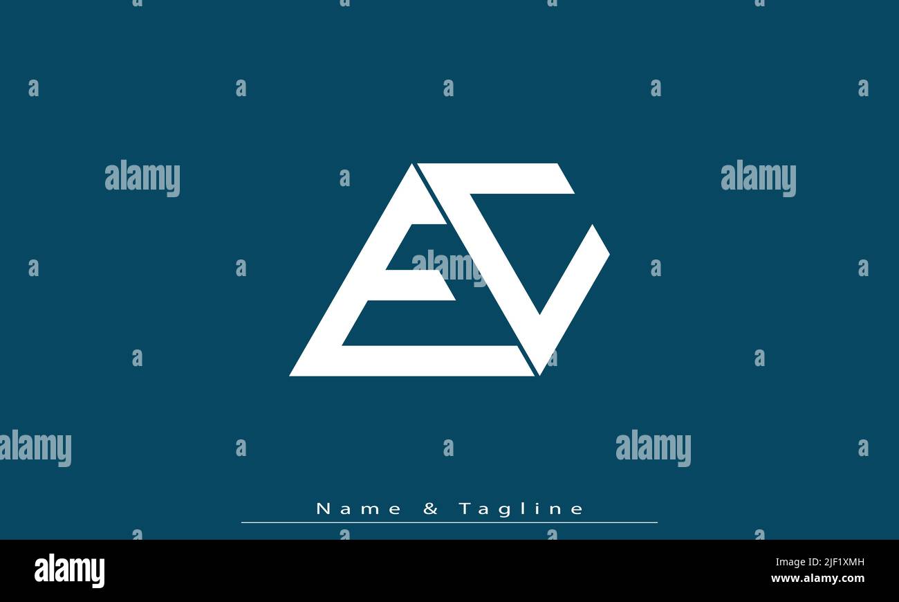 Alphabet Buchstaben Initialen Monogramm Logo EC , CE Stock Vektor