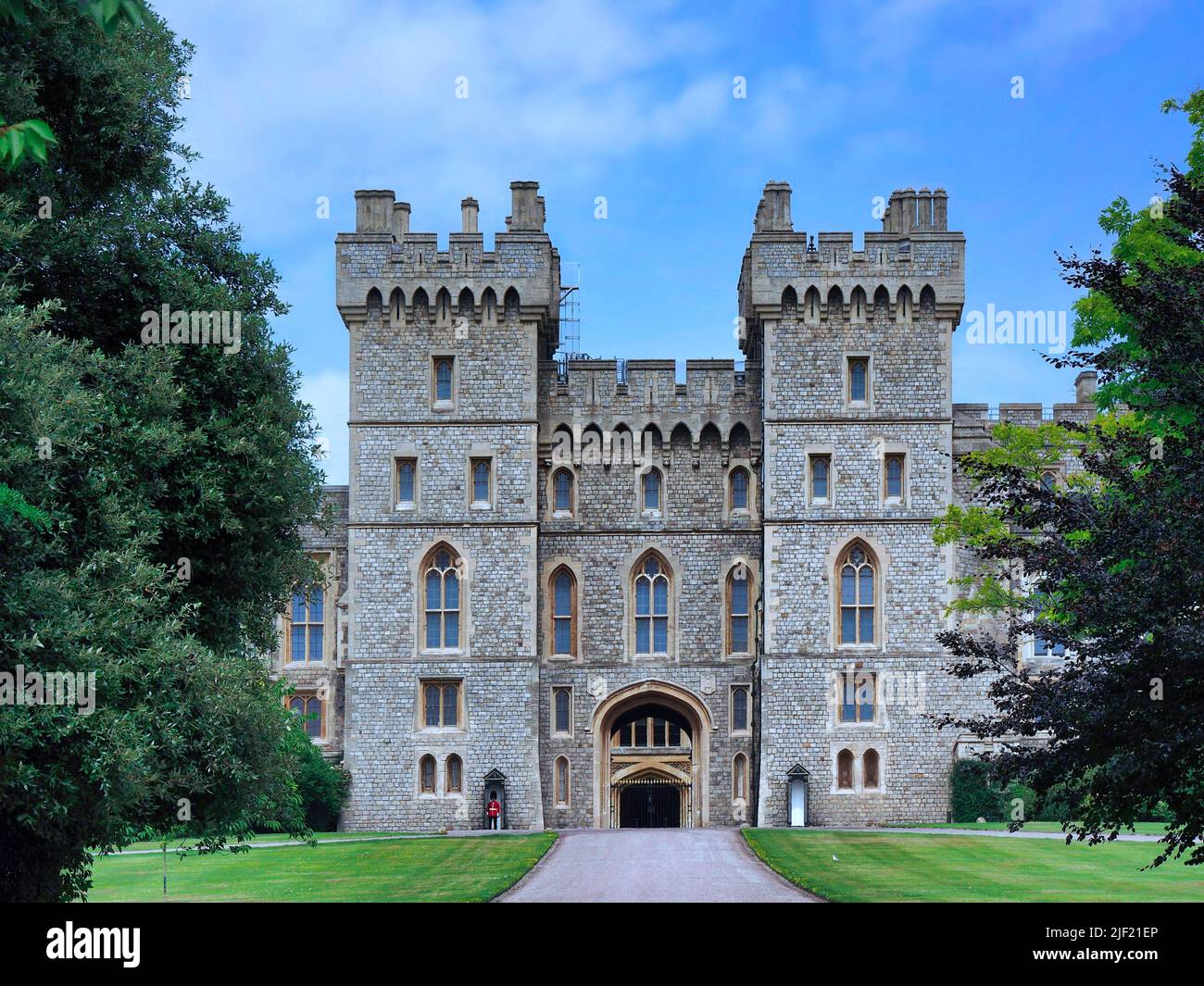 Windsor Castle, Eingang vom Long Walk Stockfoto