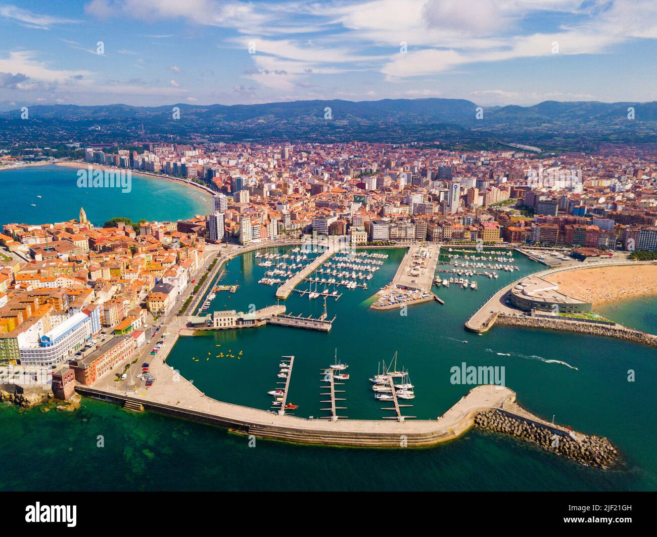 Küste von Gijon, Spanien Stockfoto