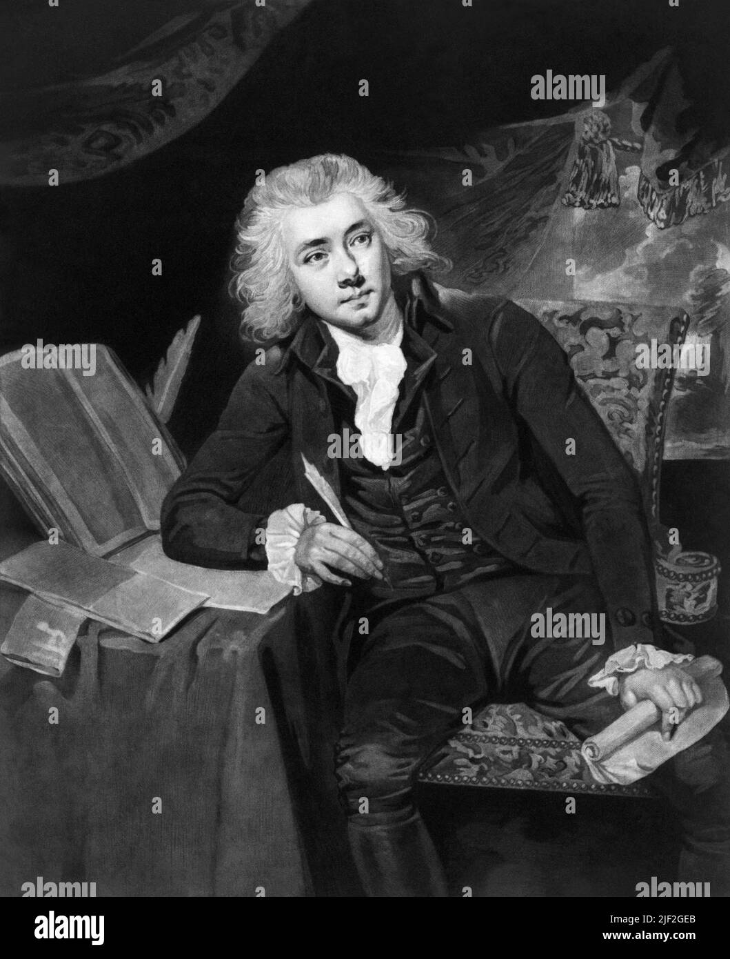 William Wilberforce (1759-1833) war ein englischer Politiker, Philanthrop, evangelikaler Christ und am berühmtesten Schlüssel Führer in der Abschaffung des Sklavenhandels im britischen Empire. Stockfoto