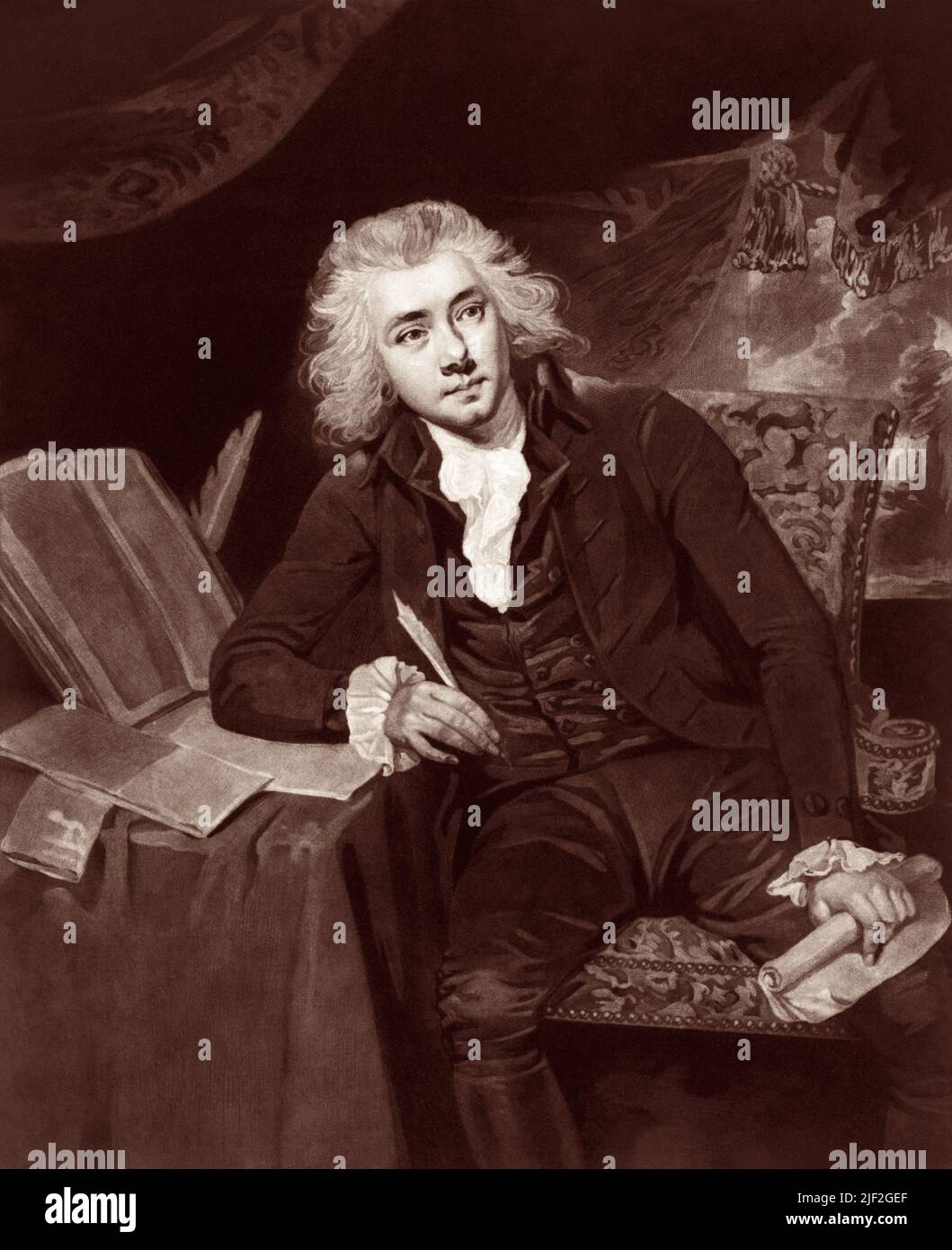 William Wilberforce (1759-1833) war ein englischer Politiker, Philanthrop, evangelikaler Christ und am berühmtesten Schlüssel Führer in der Abschaffung des Sklavenhandels im britischen Empire. Stockfoto