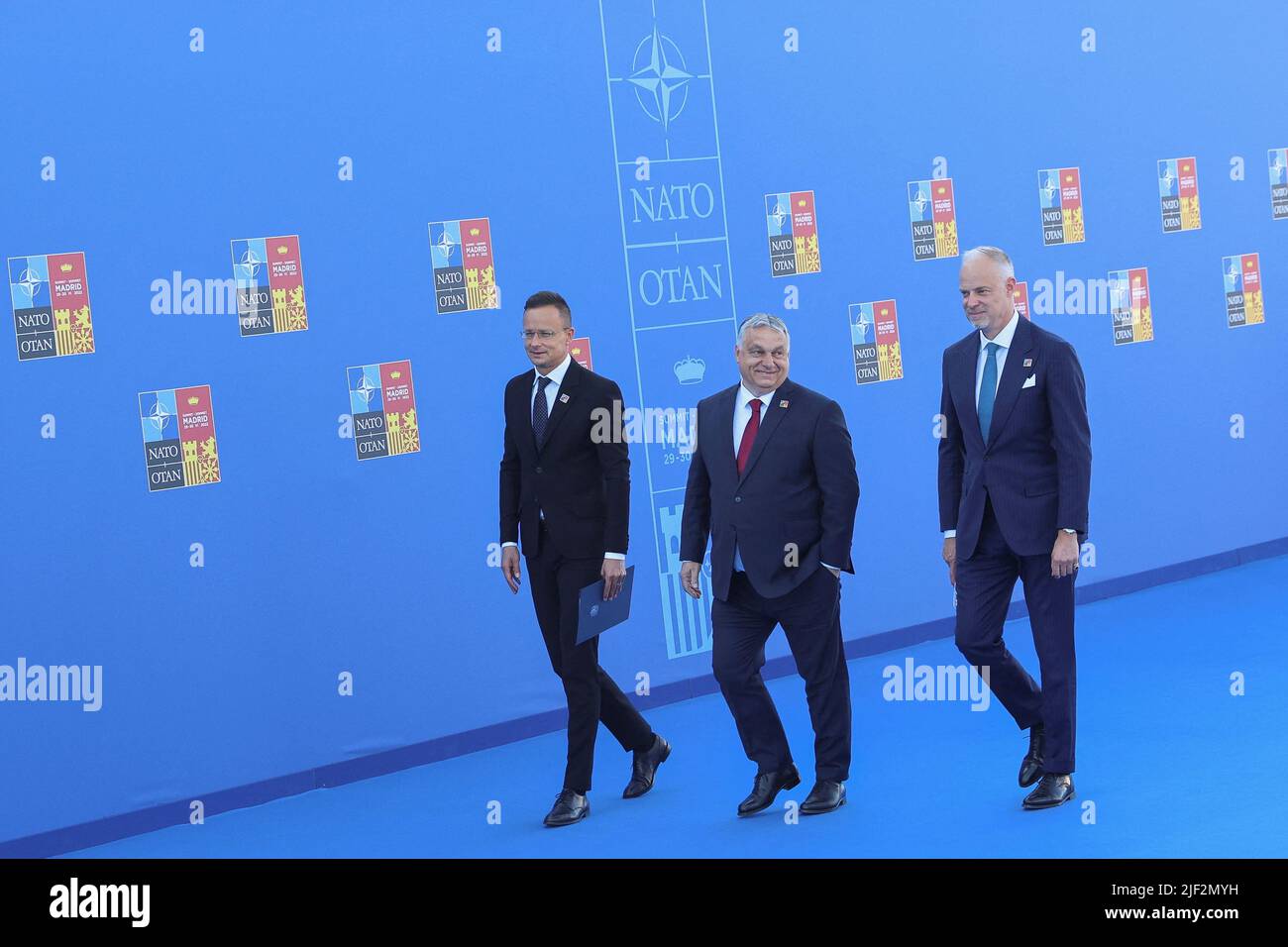 Ungarns Premierminister Viktor Orban kommt am 29. Juni 2022 zu einem NATO-Gipfel in Madrid, Spanien. REUTERS/Nacho Doce Stockfoto