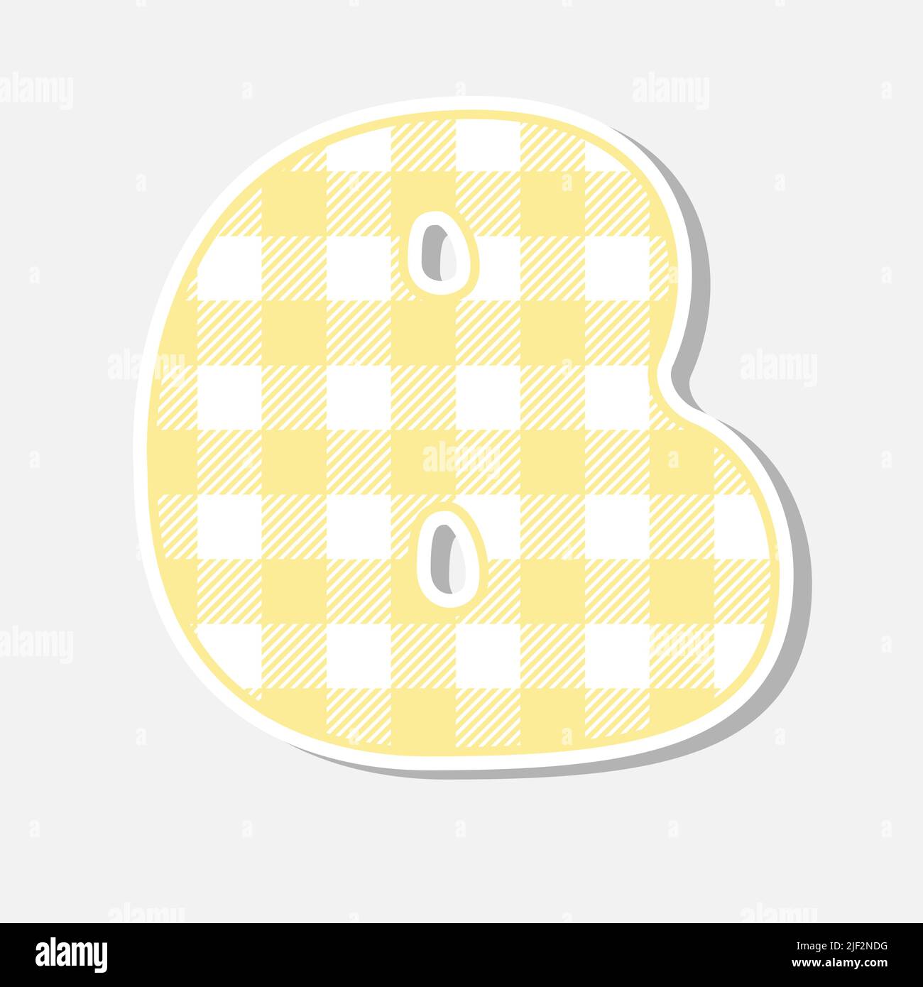 Patchwork handgezeichnete Textilschrift. Niedliche Textilschrift für Scrapbook- oder Collagendesign. Patchwork Alphabet Buchstaben für deine Dekoration mit verworrenen Mustern. Stock Vektor