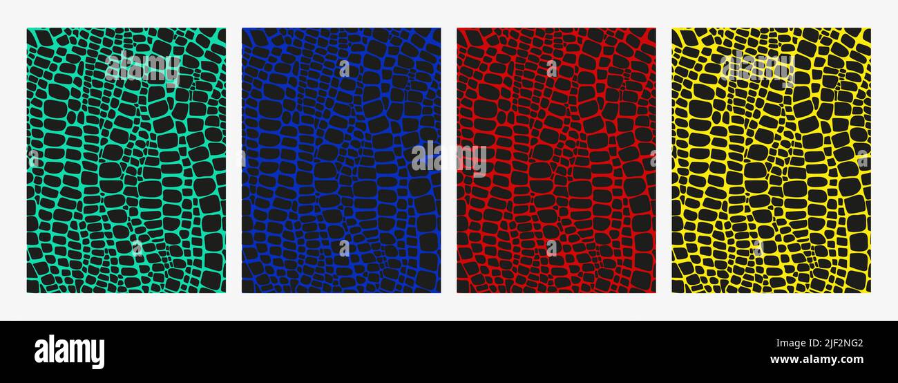 Muster Haut Schlange und Krokodil Stock Vektor