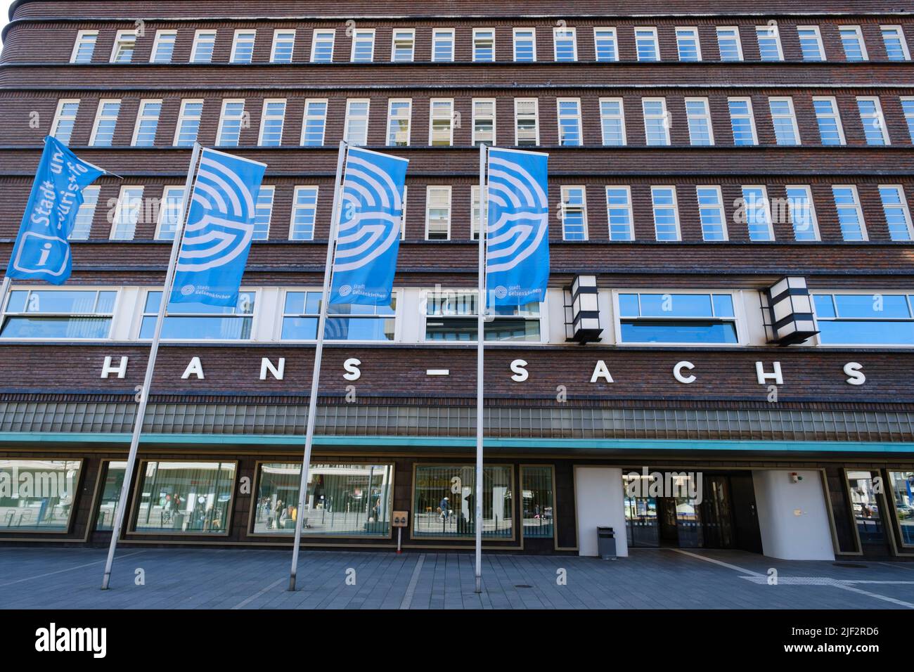 Hans-Sachs-Haus, Rathaus, Gelsenkirchen, Ruhrgebiet, Nordrhein-Westfalen, Deutschland, Europa Stockfoto