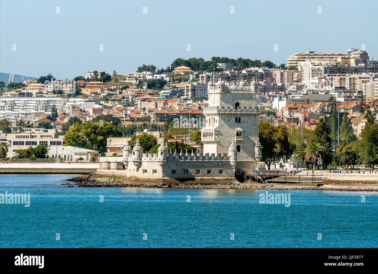 Torre de Belem am Fluss Tejo, Portugal, Lissabon Stockfoto