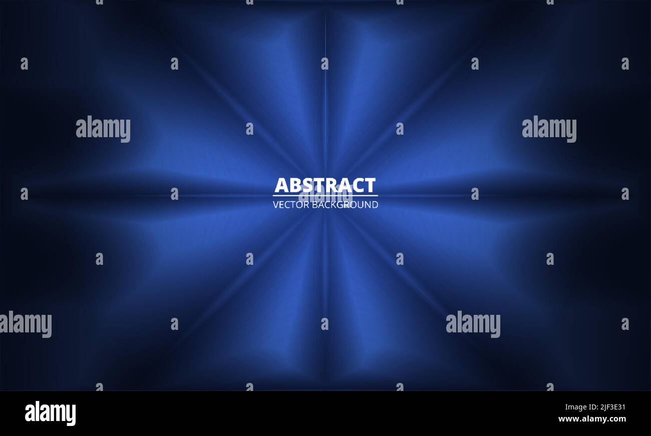 Blue 3D abstrakter futuristischer Hintergrund mit leuchtenden geometrischen Formen. Vektorgrafik Stock Vektor