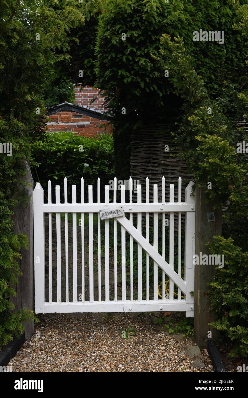 Privates Gartentor Stockfoto