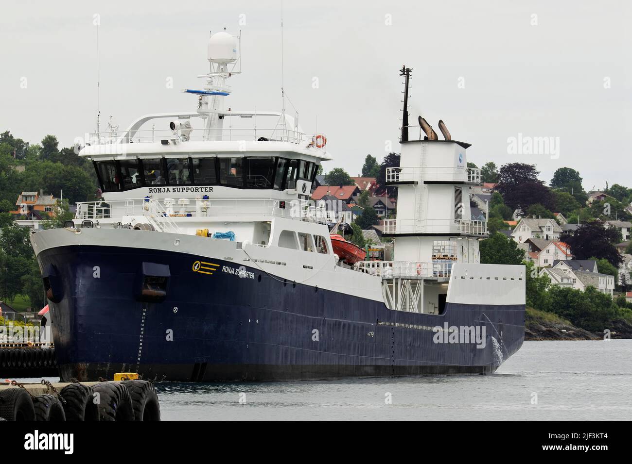 Ronja Supporter, Fish Carrier, IMO 9775359, MMSI 258187000, Leirvik, Stord, Vestlandet, Norwegen Stockfoto