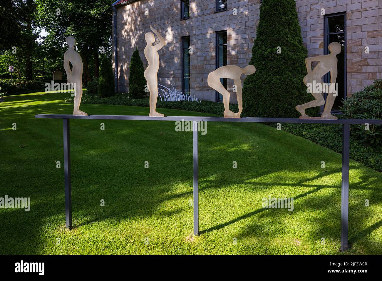 Deutschland, Coesfeld, Coesfeld-Lette, Buchstabe Berg, Berkel, Baumberge, Münsterland, Westfalen, Nordrhein-Westfalen, NRW, Glasmuseum Alter Hof Herding Stockfoto