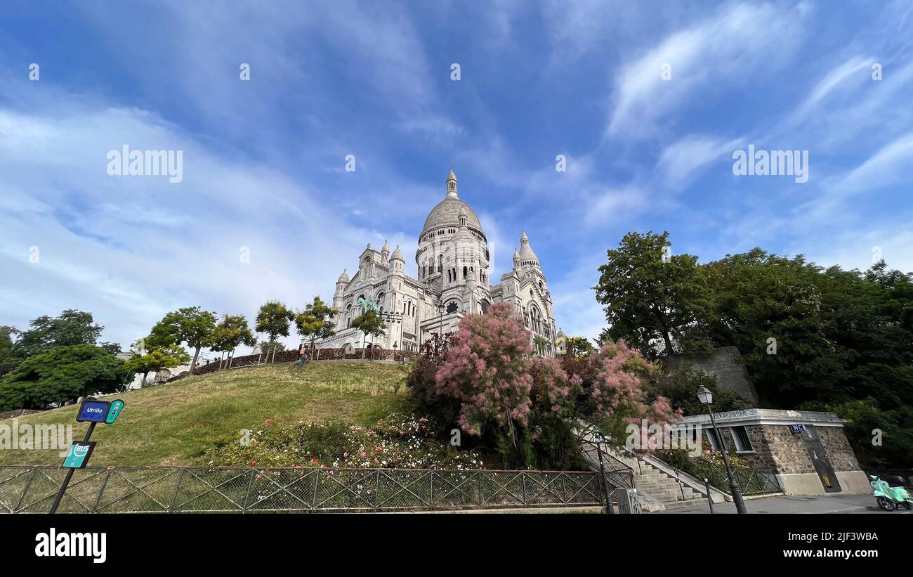 Basilika Sacré Coeur de Montmartre Stockfoto