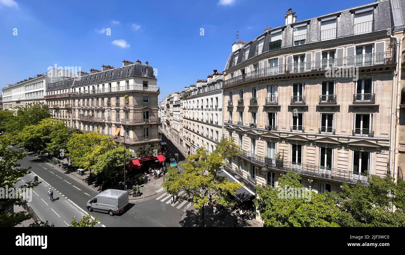 Straße und Leben in Paris Frankreich Stockfoto