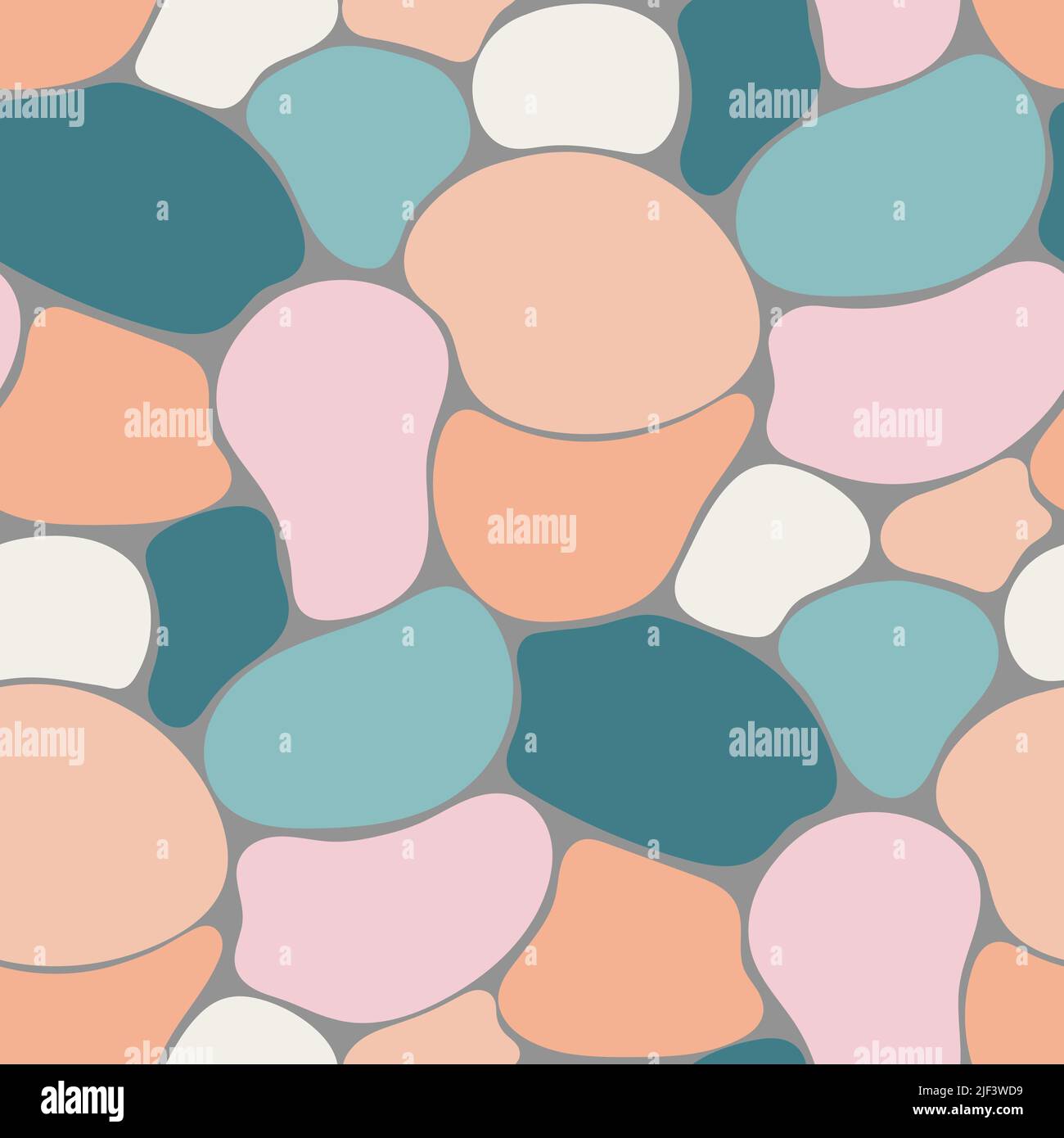 vektor abstraktes Muster mit Punkten, Steinmuster, abstrakt getupftes nahtloses Muster. Stock Vektor