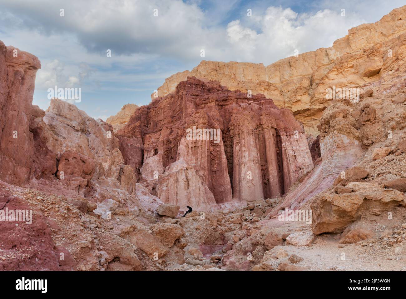 Wunderschöner Shkhoret Canyon in der Arava Wüste Israel Stockfoto