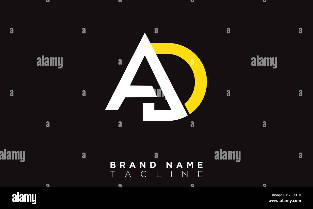 AD Alphabet Buchstaben Initialen Monogramm Logo Stock Vektor