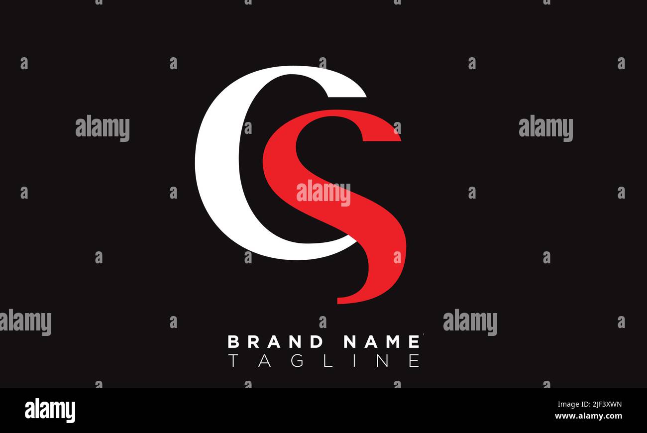 CS Alphabet Buchstaben Initialen Monogramm Logo Stock Vektor
