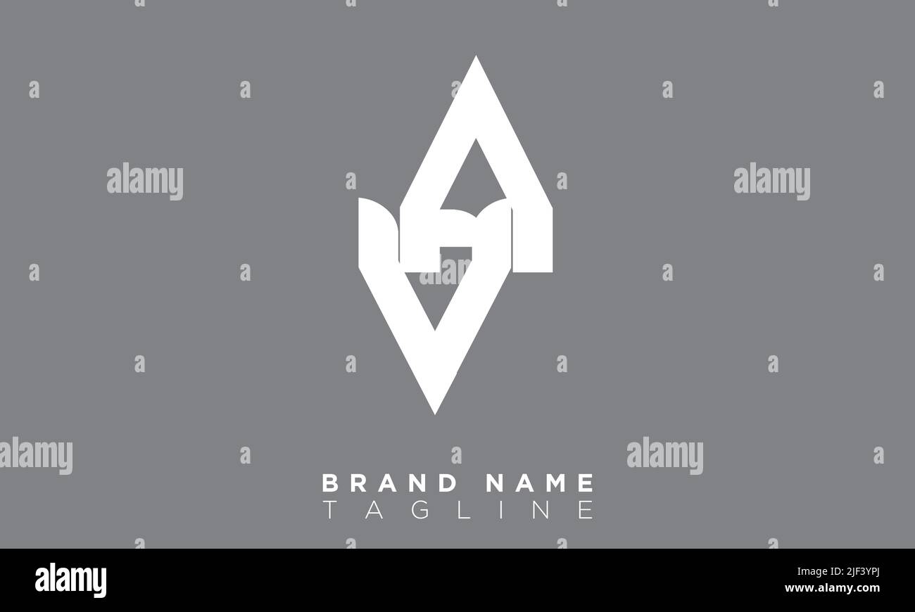 VA Alphabet Buchstaben Initialen Monogramm Logo Stock Vektor
