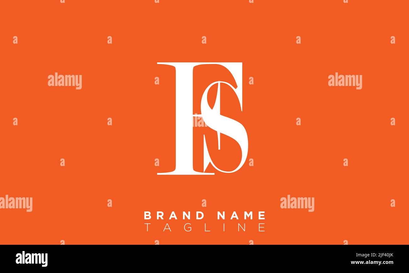 FS Alphabet Buchstaben Initialen Monogramm Logo Stock Vektor