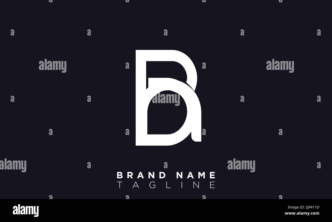 BA Alphabet Buchstaben Initialen Monogramm Logo Stock Vektor