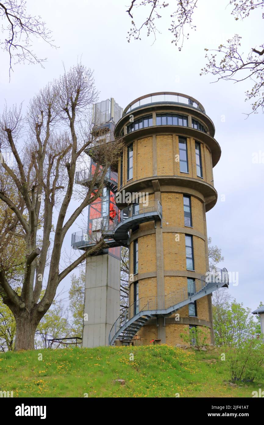 Der Biorama-Projekt Tower, Joachimsthal, Brandenburg, Deutschland Stockfoto