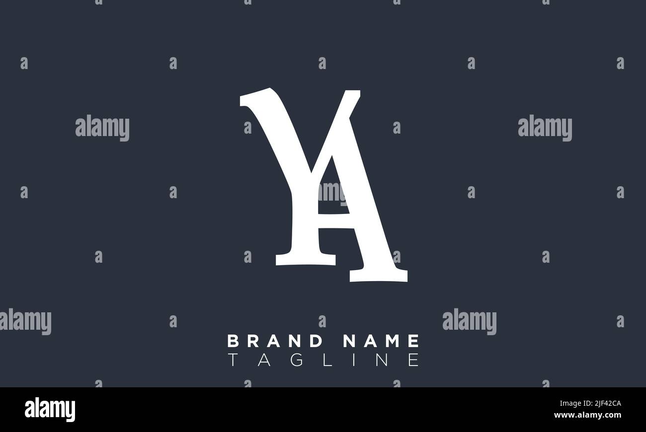 Ya Alphabet Buchstaben Initialen Monogramm Logo Stock Vektor