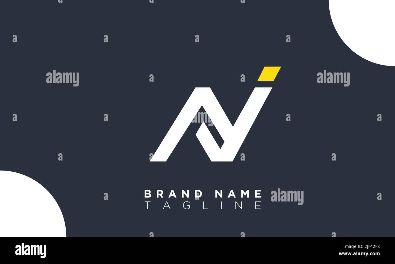 NJ Alphabet Buchstaben Initialen Monogramm Logo Stock Vektor