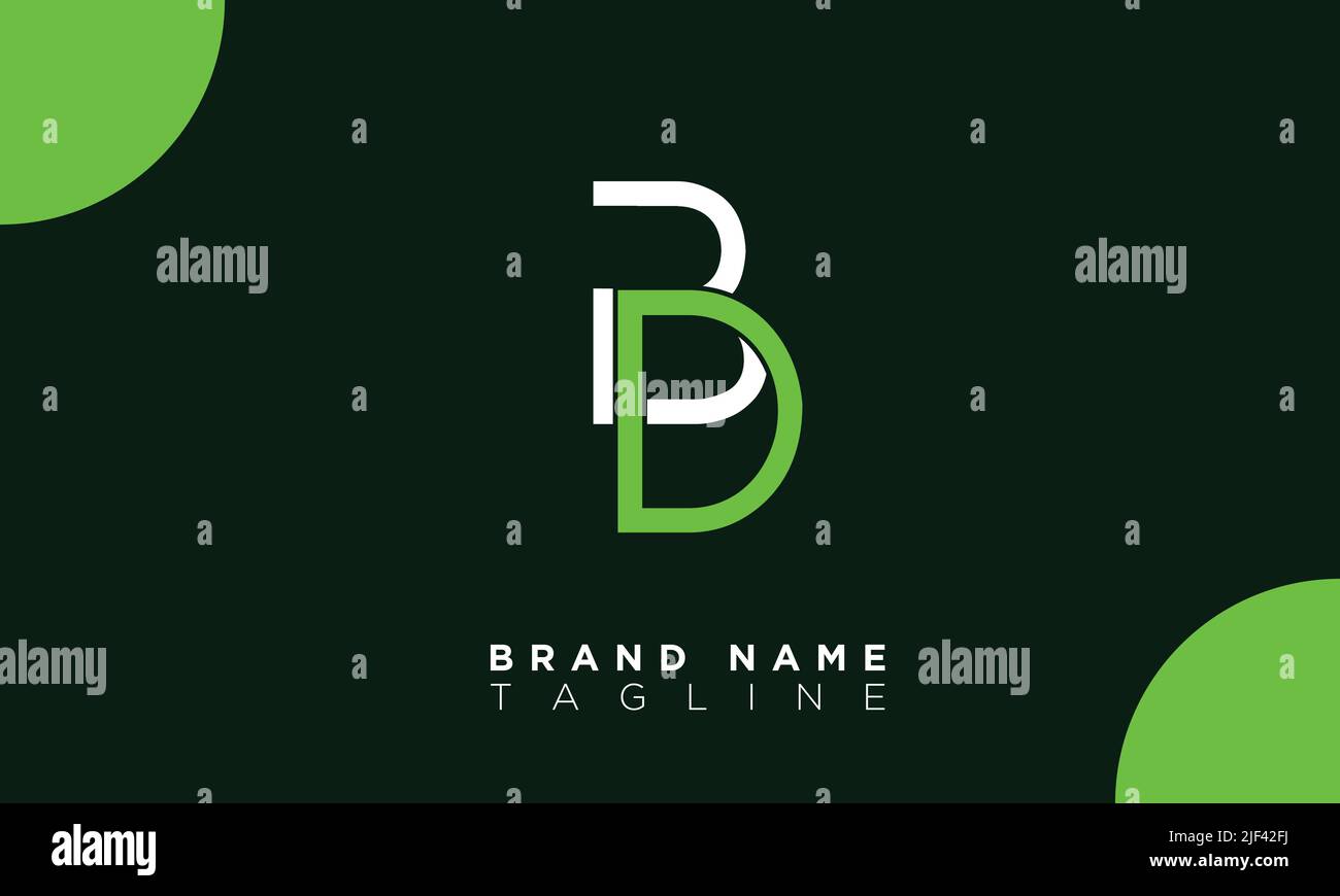 BD Alphabet Buchstaben Initialen Monogramm Logo Stock Vektor