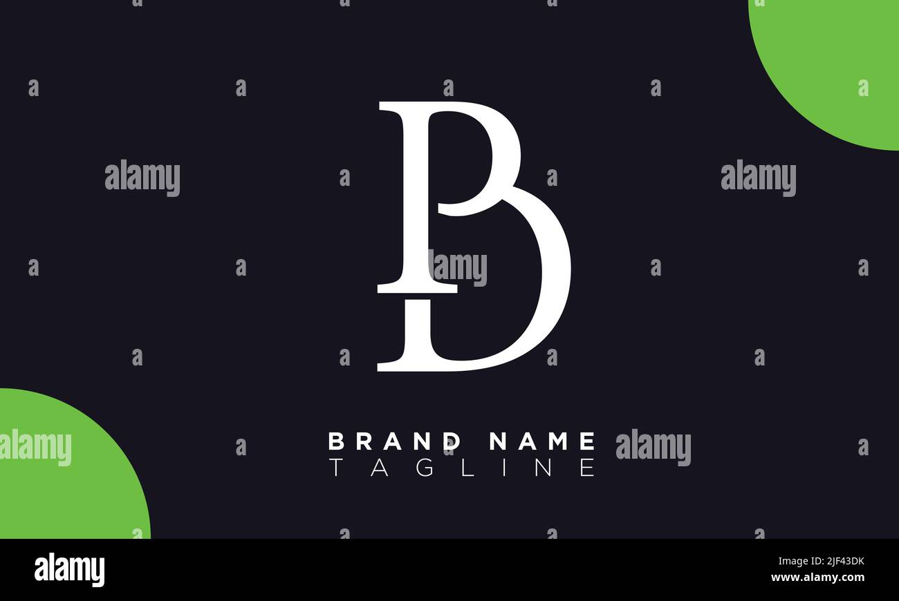 PD Alphabet Buchstaben Initialen Monogramm Logo Stock Vektor