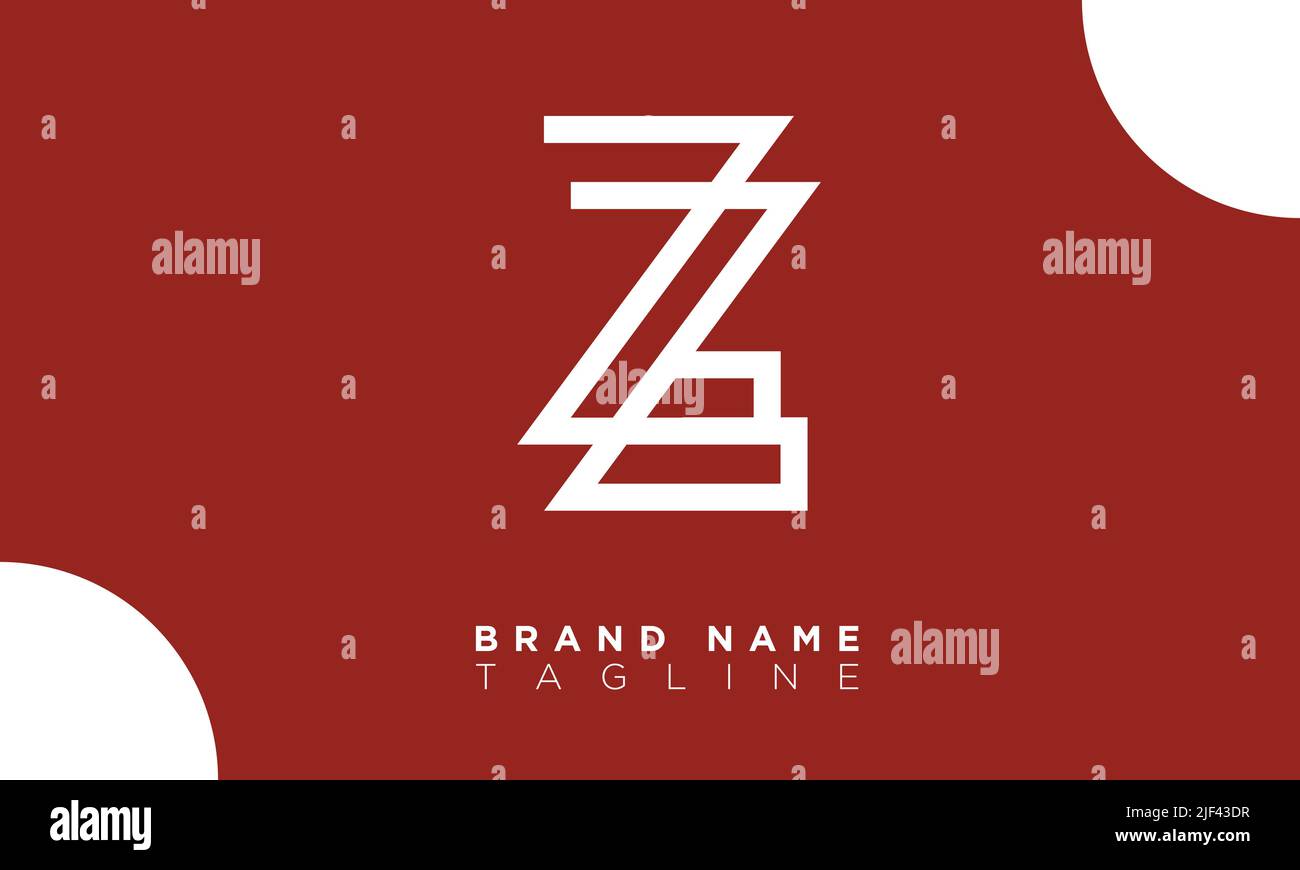 ZL Alphabet Buchstaben Initialen Monogramm Logo Stock Vektor
