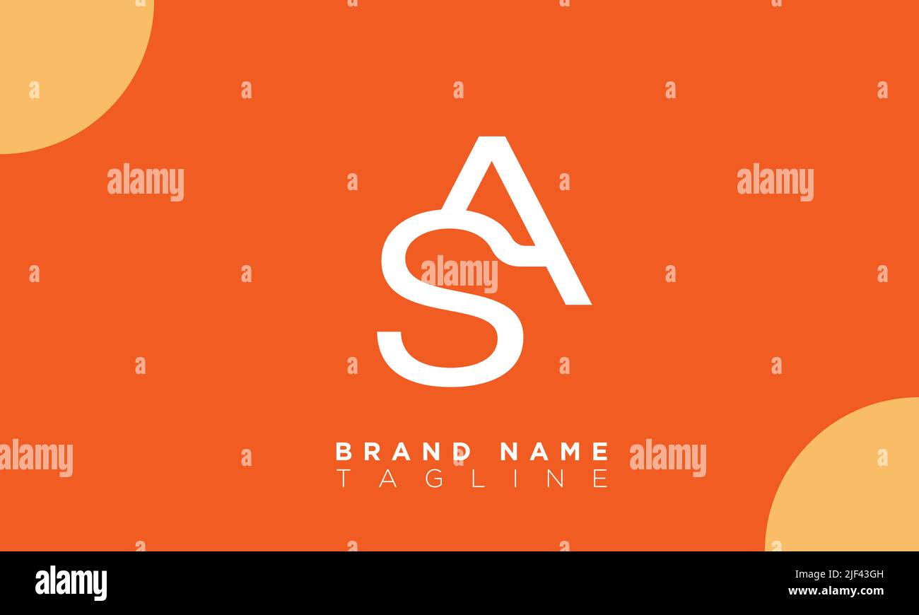 SA Alphabet Buchstaben Initialen Monogramm Logo ALS Stock Vektor