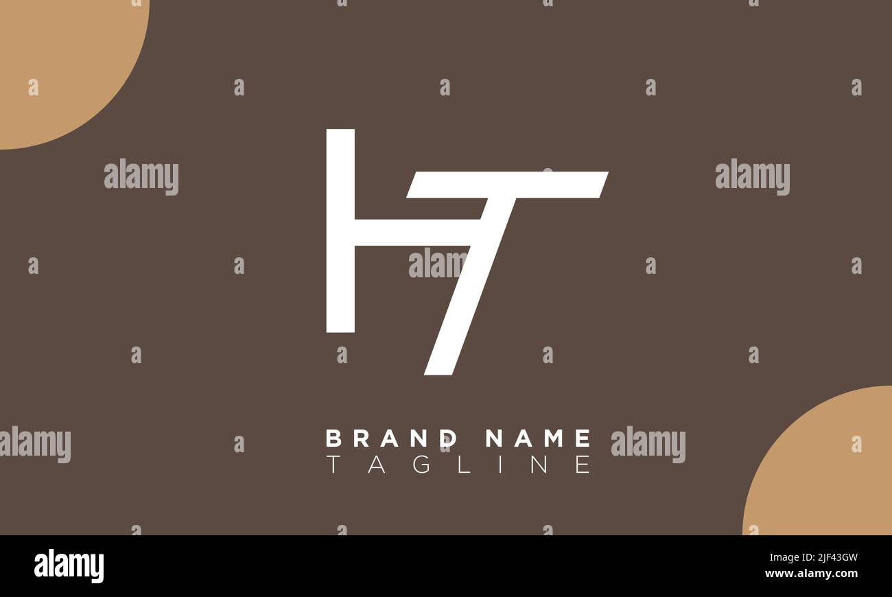 HT Buchstaben Initialen Monogramm Logo TH Stock Vektor