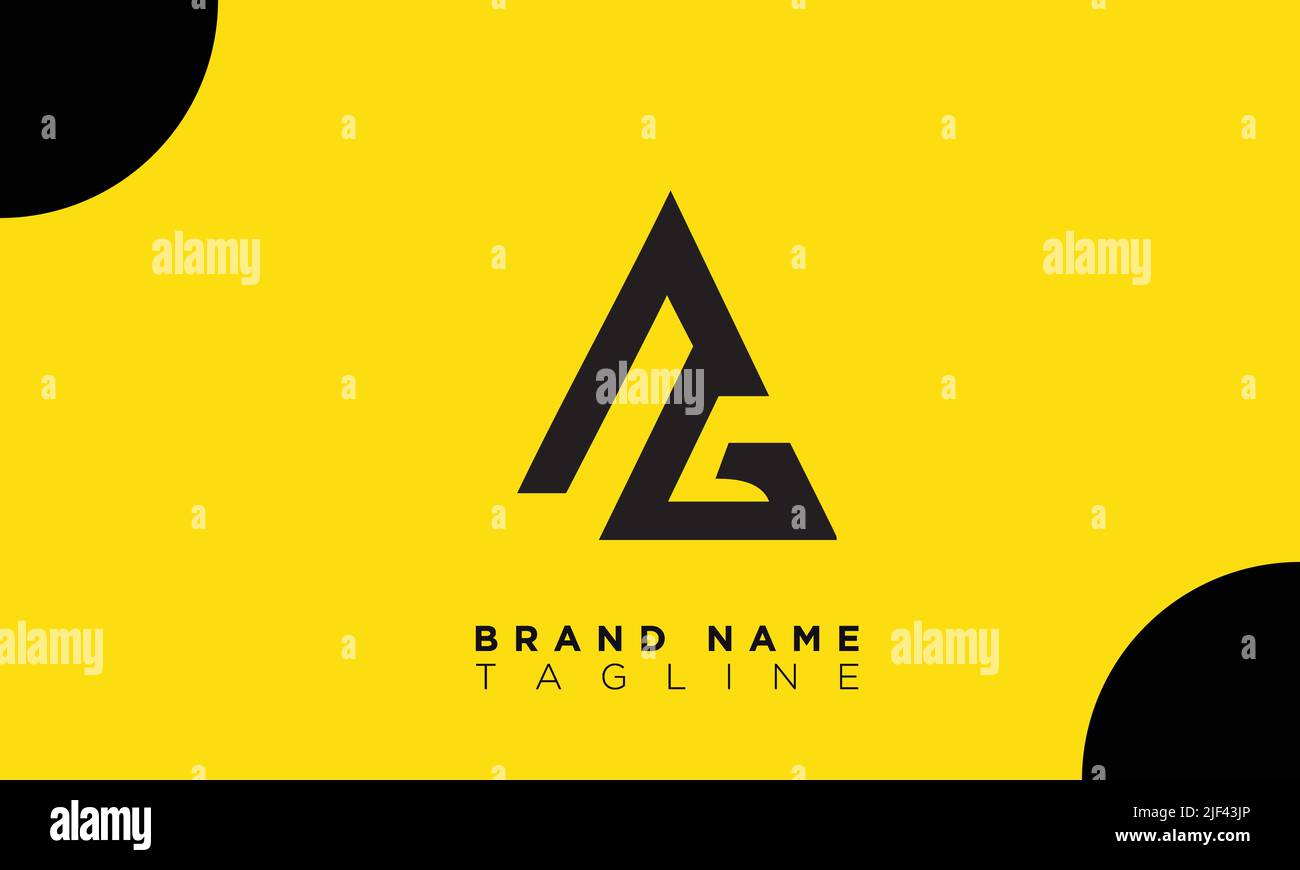 AG Alphabet Buchstaben Initialen Monogramm Logo GA, A und G Stock Vektor