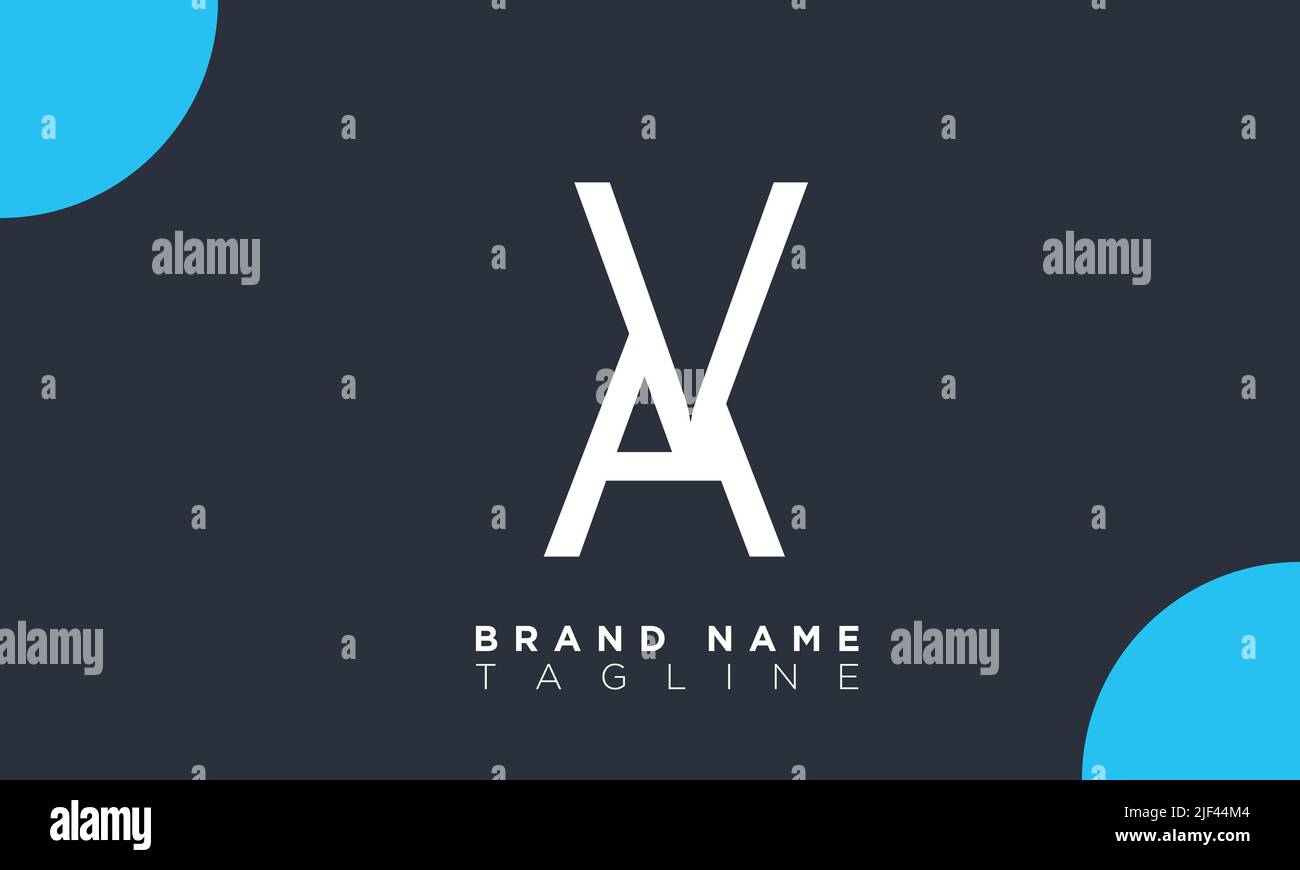 AV Alphabet Buchstaben Initialen Monogramm Logo Stock Vektor