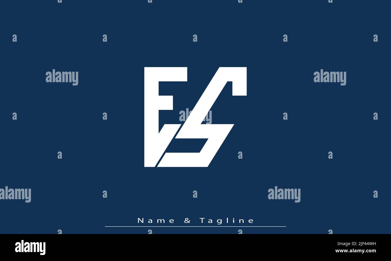 Alphabet Buchstaben Initialen Monogramm Logo es , SE Stock Vektor