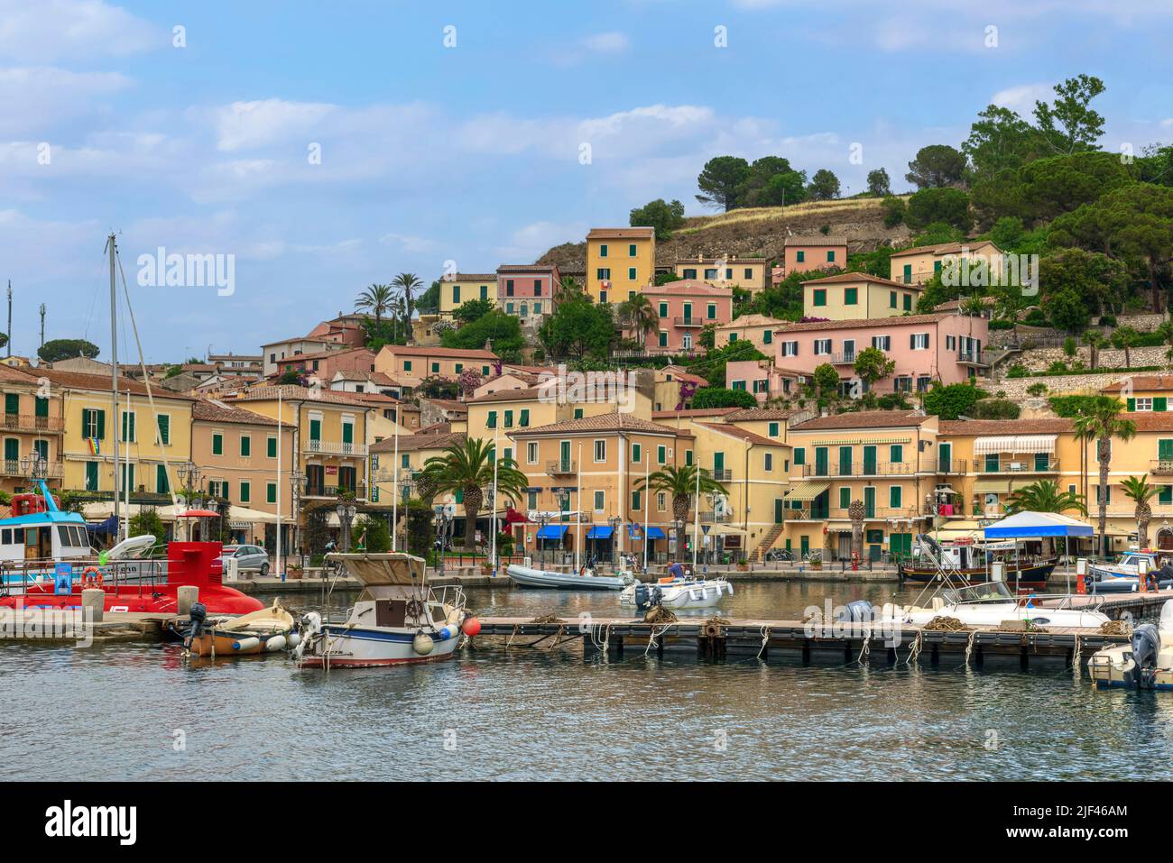 Porto Azzurro, Elba, Toskana, Italien Stockfoto