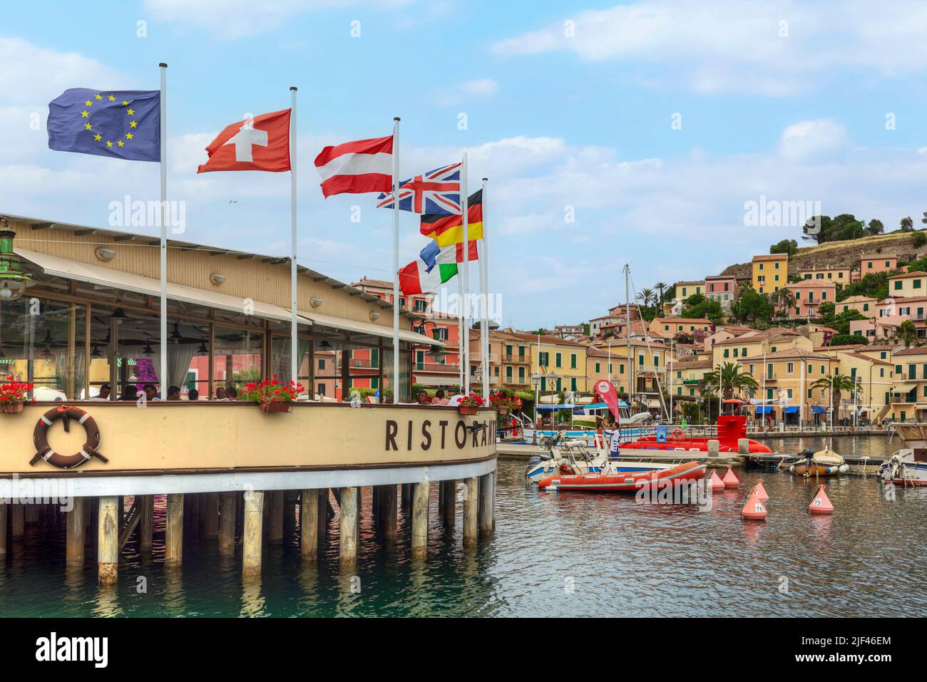 Porto Azzurro, Elba, Toskana, Italien Stockfoto