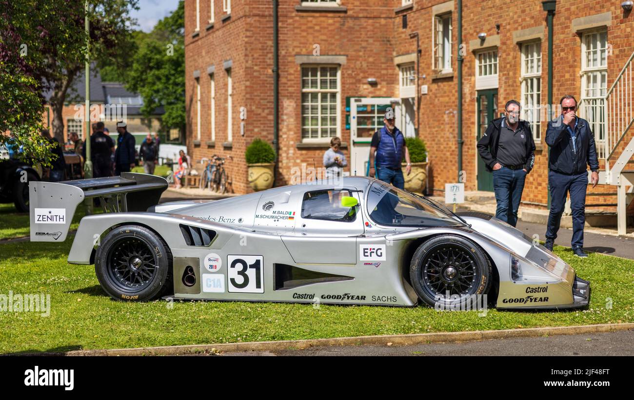 1990 sauber-Mercedes, zu sehen bei der Juni-Scramble am 19.. Juni 2022 im Bicester Heritage Center Stockfoto