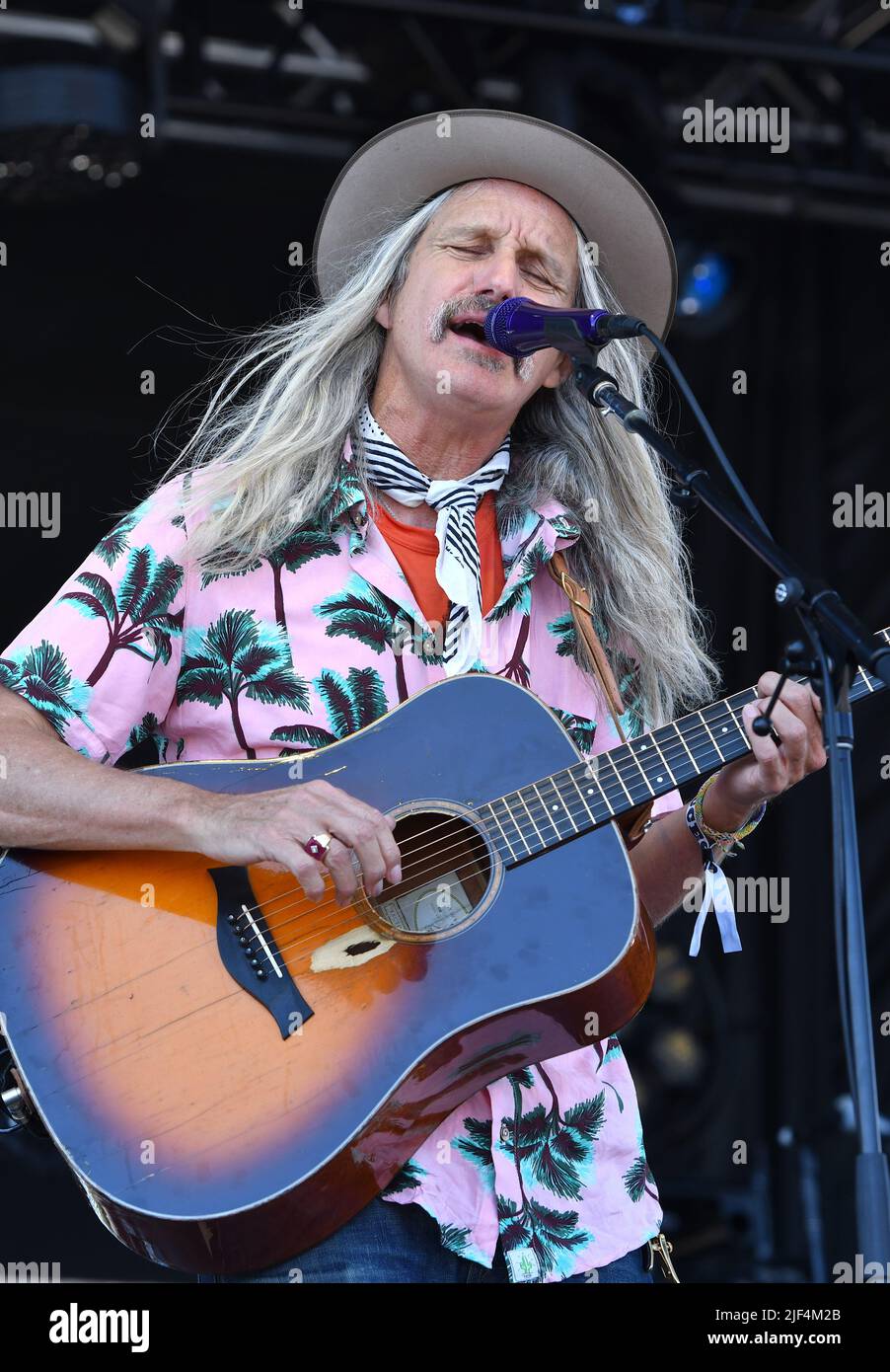 Steve Poltz beim Green River Festival Stockfoto