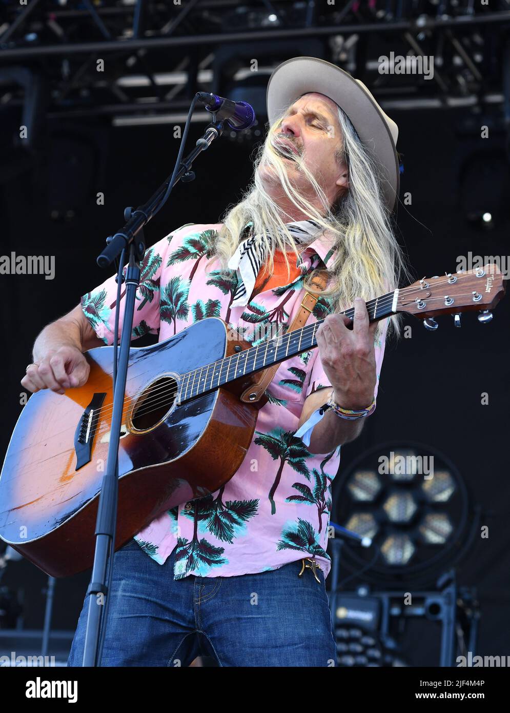 Steve Poltz beim Green River Festival Stockfoto