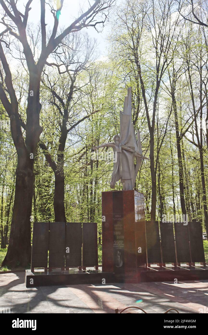 Vinnytsia, Ukraine - 01. Mai 2022: Denkmal für die im Afghanistankrieg getöteten Soldaten Stockfoto