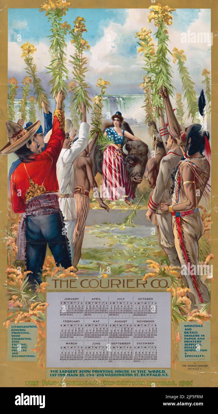 1901 Plakat der Panamerikanischen Ausstellung in Buffalo, New York Stockfoto