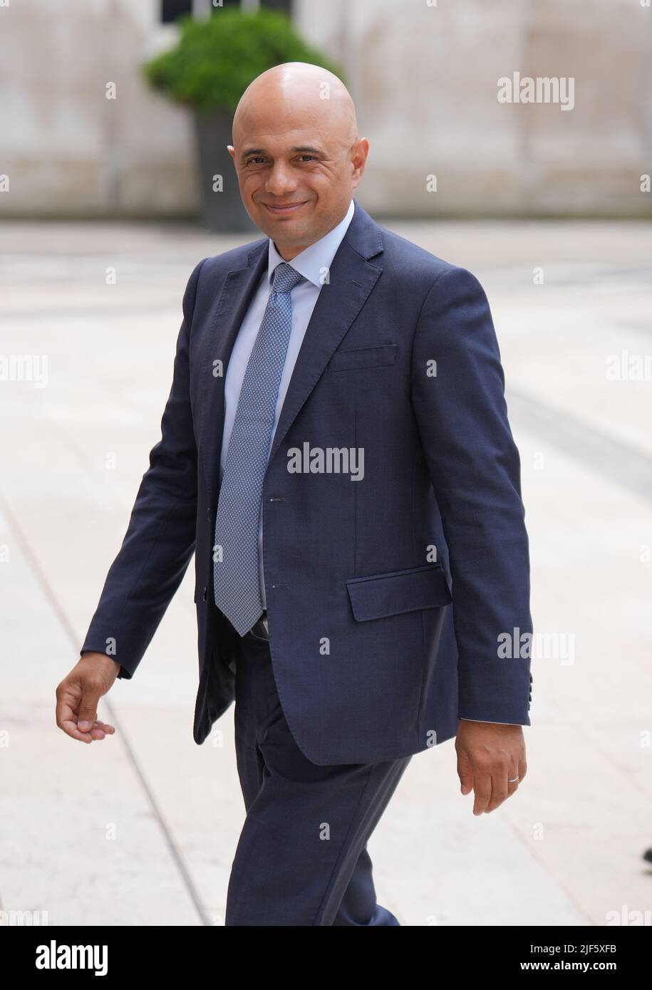 Aktenfoto vom 03/06/22 von Gesundheitsminister Sajid Javid, der gesagt hat, er denke, dass es „zu viele“ Rollen in der Vielfalt im NHS gibt und dass diese reduziert werden sollten. Ausgabedatum: Donnerstag, 30. Juni 2022. Stockfoto