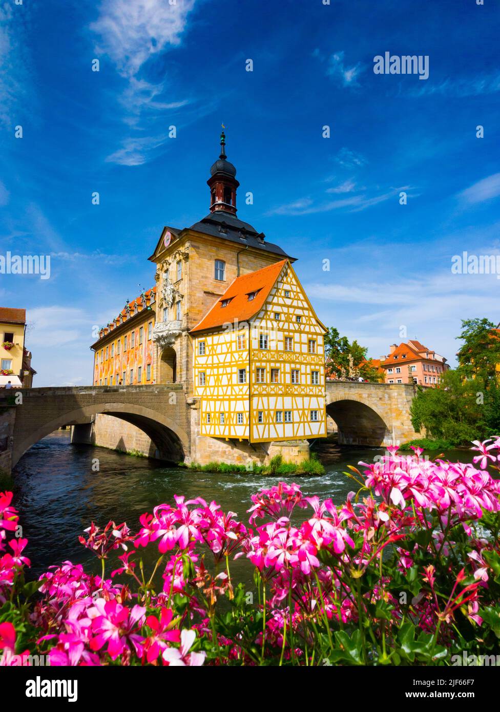 Altes Rathaus oder Altes Rathaus in Bamberg Bayern Deutschland Stockfoto